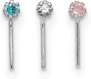 [JewelryWeb] Gold 1.5mm Set Of 3 Nose Studs