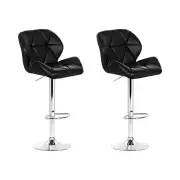 Set of 2 Contemporary and Stylish Barstools Black
