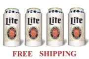 MILLER LITE THROWBACK 4 BEER CAN COOLERS KOOZIE COOLIE 16oz HUGGIE COOZIE NEW