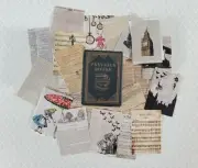 100 Mini Book Pages & Sheet Music Prints Cardstock Vintage Pictures Scrapbooking