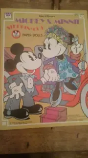 Whitman Mickey & Minnie Steppin Out Paper Dolls 1977