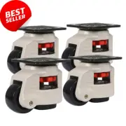 4Pcs GD-80F Leveling Casters, Swivel Workbench Adjustable Retractable Wheels
