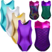 Girls Kids Gymnastics Leotard Ballet Dance Unitard Jumpsuit Sleeveless Costumes