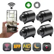 4Pcs Mini Wifi Wireless Camera IP Night 1080P HD Security Cam Network Monitor