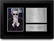 HWC Trading FR Peter Capaldi Gift Signed FRAMED A4 Printed Autograph Doctor Dr Who Gifts Photo Picture Print Display