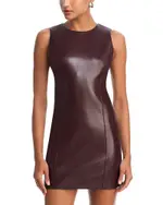 Alice and Olivia Lena Faux Leather Mini Dres