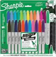 Sharpie "Electro Pop" Permanent Markers Fine Point Assorted 24-Pack 2050859