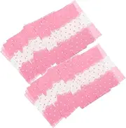 KALLORY 500pcs Pink Lace Sugar Packing Paper Candy Baking Wrapping Paper for DIY Crafts Decoration Durable Cellophane Material for Scrapbooking Embellishing