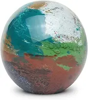 Cá d'Oro Ball Glass Paperweight Colored Planet Earth Hand Blown Murano-Style Art Glass