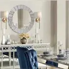 80cm Gorgeous Wall Mirrors Large Round Accent Mirror for Foyer Living Room Decor