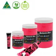 Glow In The Dark Fabric Paint Non-Toxic Formula for Easy Application - Pink