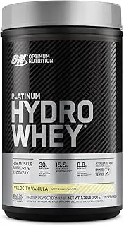 Optimum Nutrition Platinum Hydrowhey Protein Powder, 100% Hydrolyzed Whey Protein Powder, Flavor: Velocity Vanilla, 1.75 Pounds