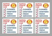 6 LARGE FOOD SAFE VENDING MACHINE CANDY STICKERS LABEL virus