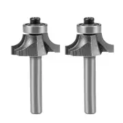 2pcs Router Bit 1/4 Shank 1/2 inch Cutting Dia Round Over Corner 2 Flutes