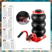 Jack 3 Ton (6600 Lbs) Capacity Portable Pneumatic Jacks Heavy Duty&Quick Lifting
