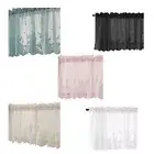 Lace Short Curtain for Kitchen Window Floral Sheer Curtain