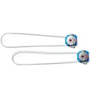 Sidi Replacement TECHNO 3 PUSH Button Release Buckles BLUE/WHITE SHORT One Pair