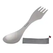 Versatile Spork Camping Practical Spoon Tableware Titanium Ultralight 3-In-1