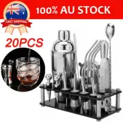 Cocktail Shaker Set Maker Mixer Martini Spirits Bar Strainer Bartender Stand Kit