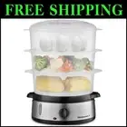 Health-Conscious Cooking: 800W Stainless Steel Steamer with Egg Rest and Timer