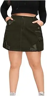 [ERTYUIO] Women's Tennis Skirts & Skorts Pockets Patchwork Holes Ripped Skirts