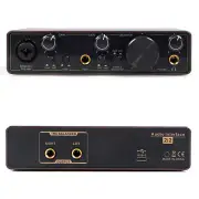 YUER Audio Interface 2-in/2-out USB 48V Phantom Power for Home Recording Studio