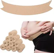 Wesnoy 10 Pcs Tummy Liners for Sweat Rash Cotton Under Belly Sweat Liners Plus Size Under Belly Perspiration Absorber Pads Belly Band for Skin Rash, Beige, XX-Large