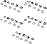 [TEHAUX] 150 sets Brooch Locks and Portable Holder Badges Silver Butterfly Replacement Name Clips Embroidery Back Uniform Crafts Projects - Cufflink Mm Safety Accessories Pin Clasp