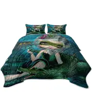 Cool Fantasy Art the Alligator Girl Coverlet
