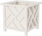 Pure Garden Lattice Design Planter Box – 14.75-Inch-Square Decorative Outdoor...
