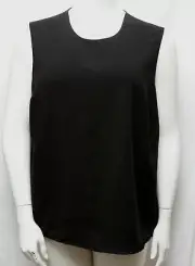 Victoria Beckham Black Twill Fringe Bottom Tank Top Plus Size 3X NWT Free Ship