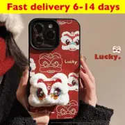 Chinese Style Lion Dance Apple Phone Case iphone 15 14 13 12 pro max shockproof