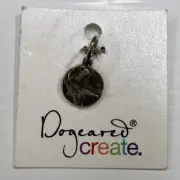 Dogeared 925 Sterling Silver Retro Charm Pendant Globe Earth World Nature Space