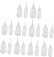 FUNNETOYU 20Pcs Refillable Pigment Bottles Practical Transparent Ink Containers with Flow Tip Lightweight and for Crafting Painting and DIY Projects