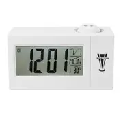 Snooze Alarm Clock Backlight Wall Projector Projection Clocks With Thermometer 12/24 Hour Calendar
