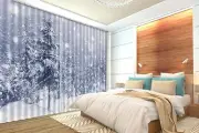 3D Snow tree 24 Blockout Photo Curtain Printing Curtains Drapes Fabric Window AU