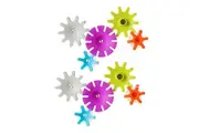 Boon 10pc Cogs Building Gears Bath Time Floating Suction Toys for Baby Kids Play