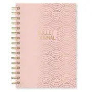 A5 Pink Bullet Journal Dotted Grid Paper Note Book Spiral Bound Hard Cover