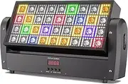 Strobe Beam Stage Light, LED Moving Head Stage Light, DMX512, Sound Activated, Digital Display, 54 Lighting Effect, Wallwasher Bar Effect Spotlight for Party, DJ, Bar, Club