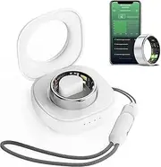 Smart Ring Health Tracker, with Box, Fitness Tracker, Activity Trackers for Man Women -Sleep Exercise Monitor,Waterproof Sleep Tracking Wearable for Daily Use(Silver, 9)