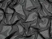 Minerva Fishnet Stretch Mesh Fabric Black - per Meter