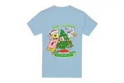 SpongeBob SquarePants Mens Aroooound The Christmas Tree Patrick Star T-Shirt (Light Blue) - UTTV6338