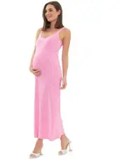 [Ripe] Skyla Pointelle Knit Dress in Bubble Gum