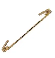 Ky & Co USA Gold Tone Open Safety Pin Style Eyelet Collar Pin Bar Mens 2"