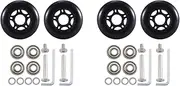 Barbuly 75mmX 24mm Luggage Suitcase Replacement Wheels, PU Swivel Caster Wheels Bearings Repair Kits, A Set of 4