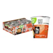 CHEF WOO Roasted Chicken Ramen Cup Noodles 12 PACK 20g of Plant-Based Protein...