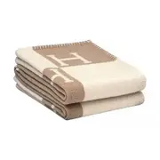 Newwool Cashmere Throw Plaid Blankets Pillow Sofa Bedding Shawl Xmas Gift Black - Khaki