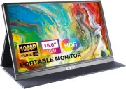 KYY Portable Monitor 15.6inch 1080P FHD USB-C, HDMI Computer Display HDR IPS...