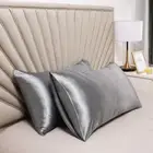 Luxurious Satin Silk Pillowcase Soft Bedding Standard Queen King Pillow Cover