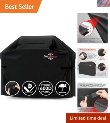 Weatherproof 60 Inch Heavy Duty BBQ Grill Cover – Fits Weber, Char-Broil & More